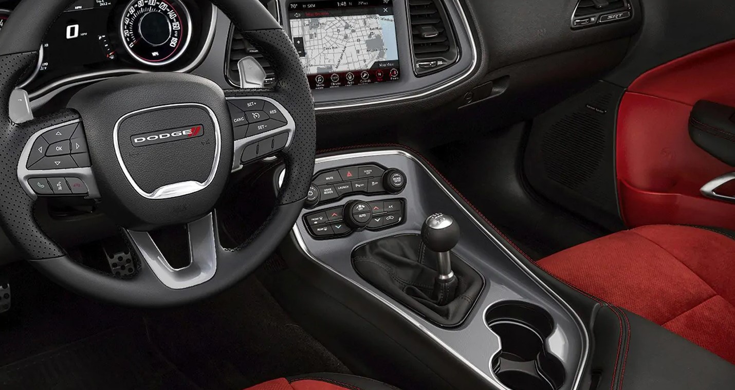 2019 Dodge Challenger Black Interior Detail Picture
